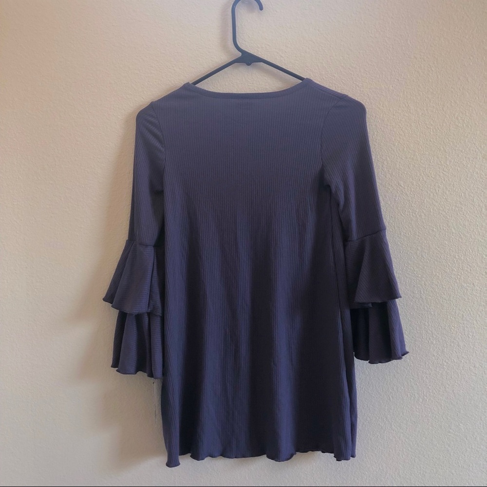 Purple Ruffle Dress - Picture 2 of 3